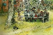 Carl Larsson frukost under stora bjorken Germany oil painting artist